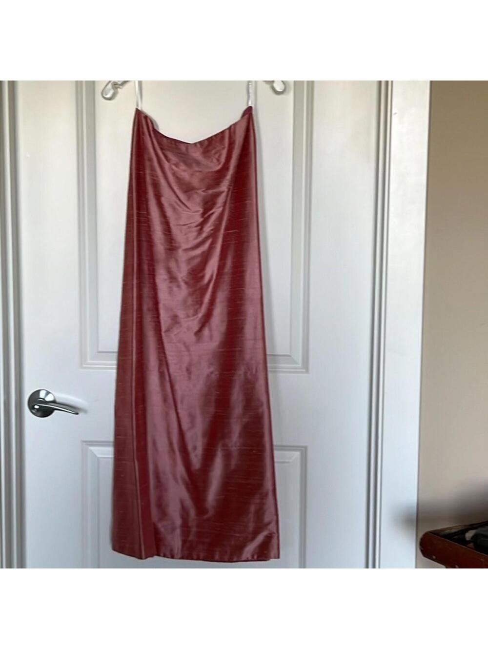 Vintage 95 Silk Dupioni 2pc Formal Evening Set Rose Mauve Sz 8 - Picture 3 of 5